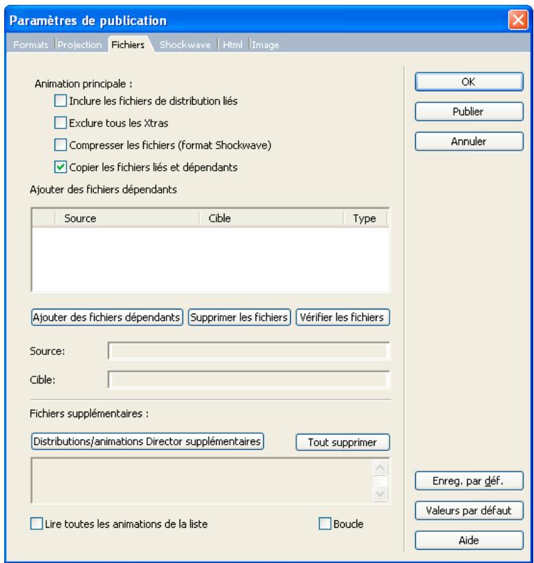 ADOBE DIRECTOR 11.5 - Modification des paramètres de publication - 1