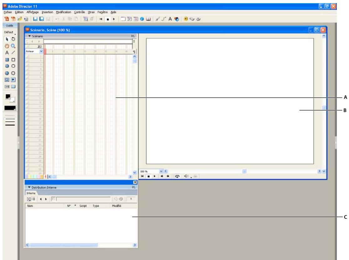 ADOBE DIRECTOR 11.5 - Présentation de la métaphore de Director - 1