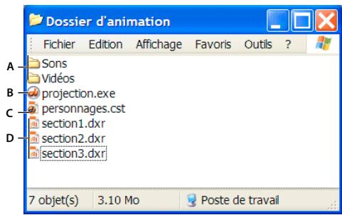 ADOBE DIRECTOR 11.5 - A propos de l'organisation des fichiers de l'animation - 1