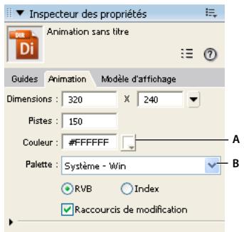 ADOBE DIRECTOR 11.5 - Spécification de couleur d'index de palette et RVB - 1