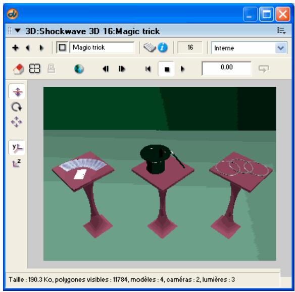 ADOBE DIRECTOR 11.5 - Utilisation de la fenêtre Shockwave 3D - 2