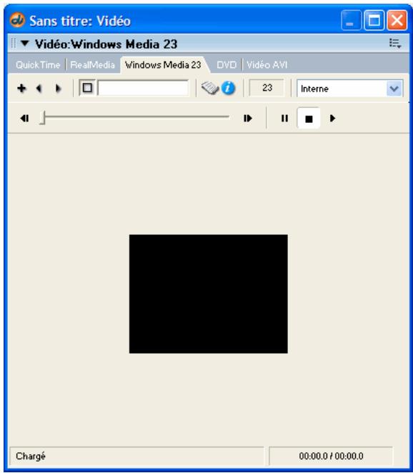 ADOBE DIRECTOR 11.5 - Utilisation de la fenêtre vidéo Windows Media - 1