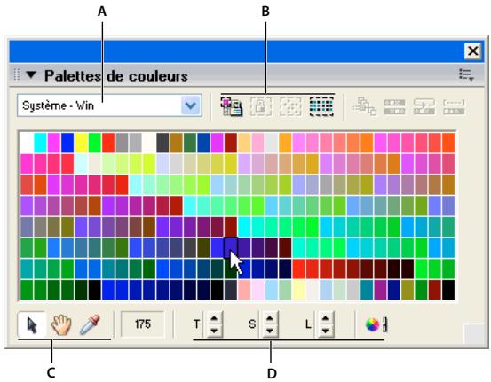 ADOBE DIRECTOR 11.5 - Utilisation de la fenêtre Palettes de couleurs - 1