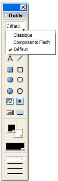 ADOBE DIRECTOR 11.5 - Utilisation de la Palette des outils avec la scène - 1