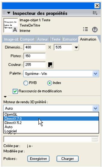 ADOBE DIRECTOR 11.5 - Utilisation des méthodes de rendu - 1