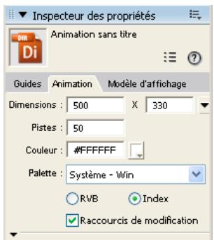 ADOBE DIRECTOR 11.5 - Définition des propriétés d'une animation - 1
