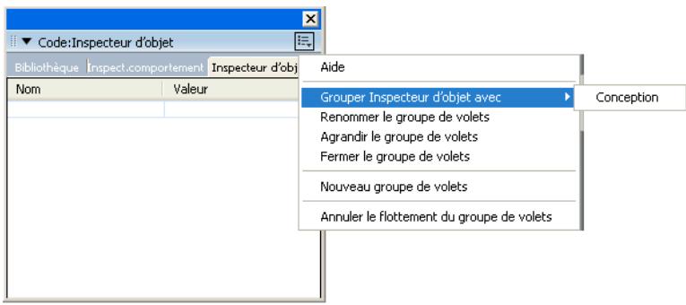 ADOBE DIRECTOR 11.5 - Placer un panneau dans un groupe de panneaux différent - 1