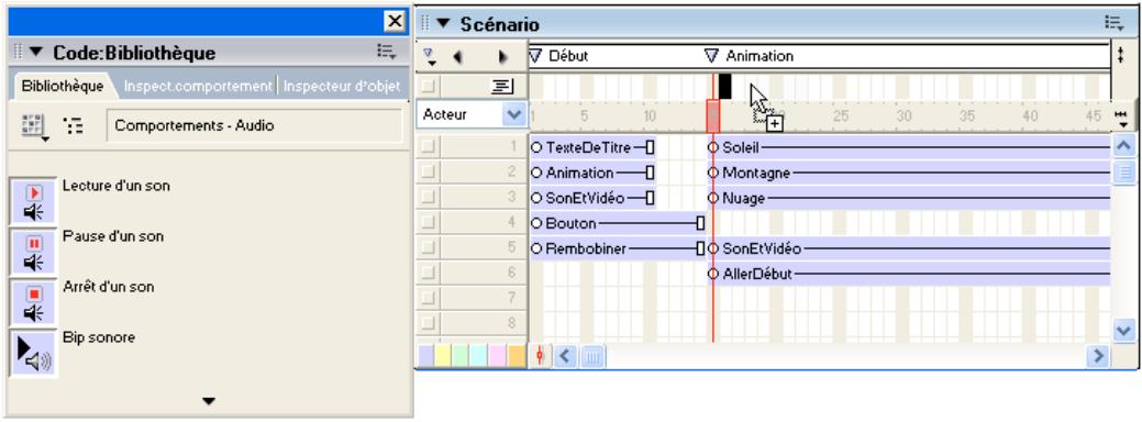 ADOBE DIRECTOR 11.5 - Associer un comportement à une image-objet ou à une image à l'aide de la Palette des bibliothèques - 2