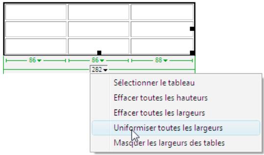 ADOBE DREAMWEAVER CS5.5 - Uniformisation des largeurs de colonne en mode Code avec les largeurs visuelles - 1