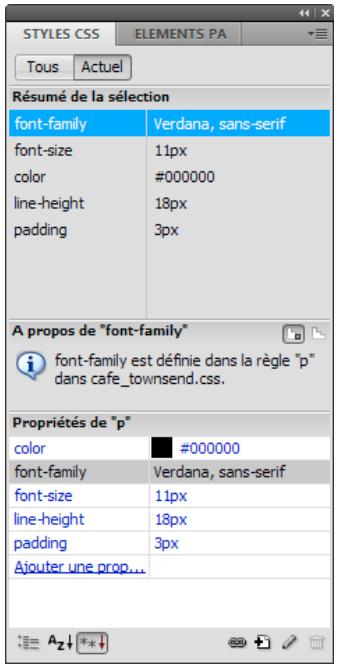 ADOBE DREAMWEAVER CS5.5 - Présentation du panneau Styles CSS - 1