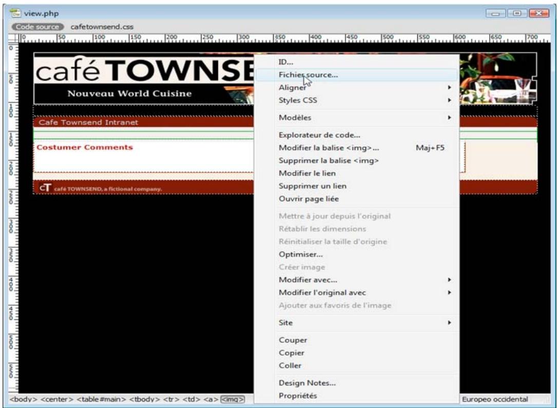 ADOBE DREAMWEAVER CS5.5 - Utilisation des menus contextuels - 1