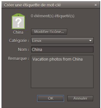 ADOBE ELEMENTS ORGANIZER 9 - Création d'une étiquette de mot-clé - 1