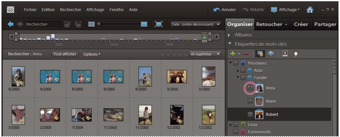 ADOBE ELEMENTS ORGANIZER 9 - Recherche à l'aide des étiquettes de mots-clés - 1