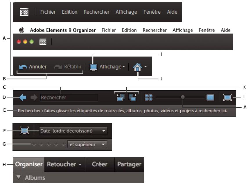 ADOBE ELEMENTS ORGANIZER 9 - Espace de travail - 2