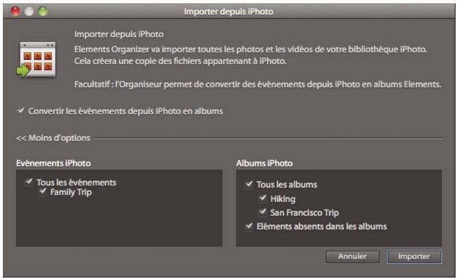 ADOBE ELEMENTS ORGANIZER 9 - Importation de supports à partir de la bibliothèque iPhoto (Mac OS uniquement) - 1
