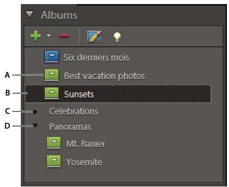 ADOBE ELEMENTS ORGANIZER 9 - Utilisation du panneau Albums - 1