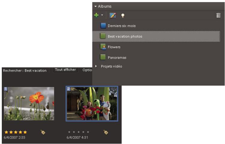 ADOBE ELEMENTS ORGANIZER 9 - Affichage des photos d'un album - 1