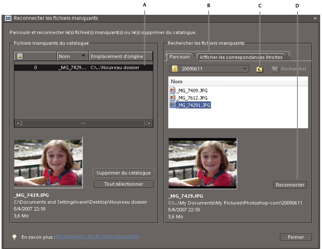 ADOBE ELEMENTS ORGANIZER 9 - Reconnexion d'un ou de plusieurs fichiers manquants - 1