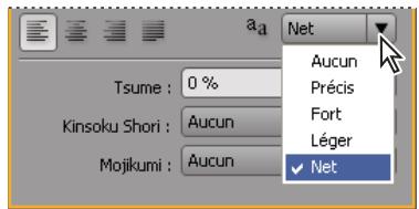 ADOBE ENCORE CS3 - Options de lissage de texte - 1