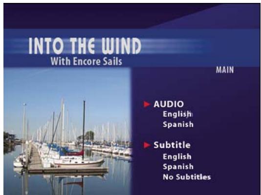 ADOBE ENCORE CS3 - Définition des boutons pour sélectionner des pistes audio ou des pistes de sous-titre - 1