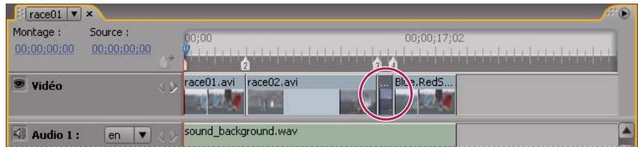 ADOBE ENCORE CS3 - Suppression de clips video ou audio d'un montage - 1
