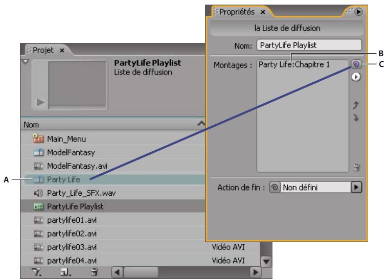 ADOBE ENCORE CS3 - Listes de diffusion - 1