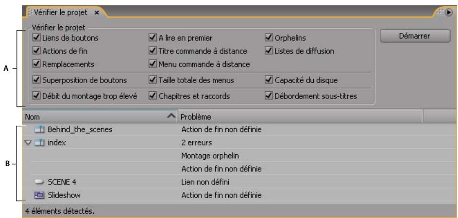 ADOBE ENCORE CS3 - Vérification d'un projet - 1