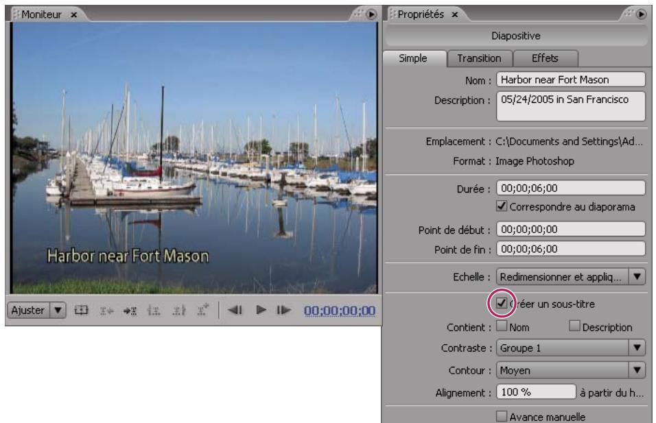 ADOBE ENCORE CS3 - Création de sous-titres pour des diapositives - 1