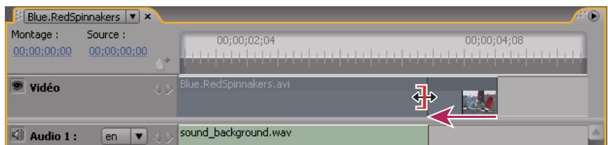 ADOBE ENCORE CS3 - Raccordement des clips video et audio dans un montage - 1