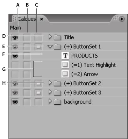 ADOBE ENCORE CS3 - Panneau Calques vue d'ensemble - 2