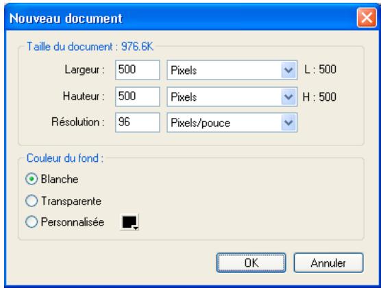 ADOBE FIREWORKS CS4 - Création d'un nouveau document - 1