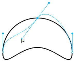 ADOBE FIREWORKS CS4 - Modification de la forme d'un segment de tracé de courbe - 3