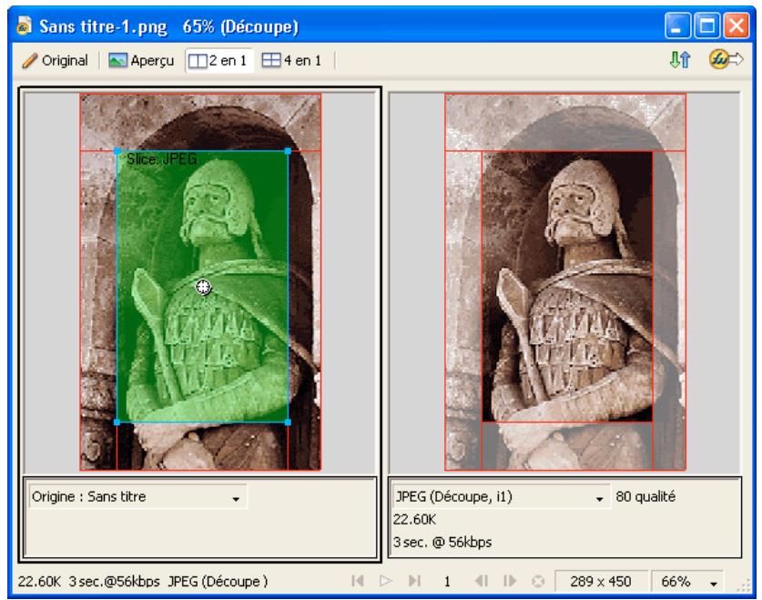 ADOBE FIREWORKS CS4 - Aperçu et comparaison des paramètres d'optimisation - 2