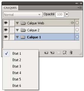 ADOBE FIREWORKS CS4 - Affichage des objets dans un état - 1