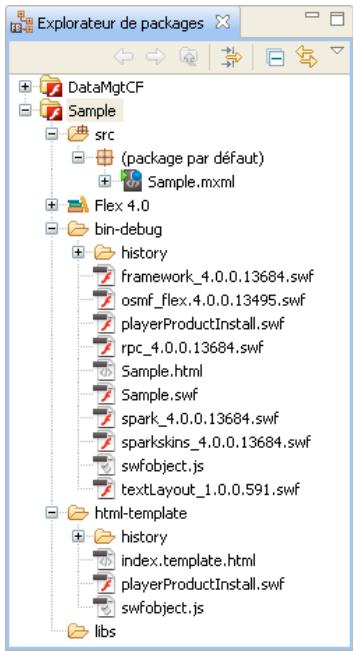 ADOBE FLASH BUILDER 4.5 - Vue Explorateur de packages - 1