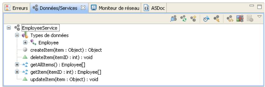 ADOBE FLASH BUILDER 4.5 - Vue Données/Services - 1