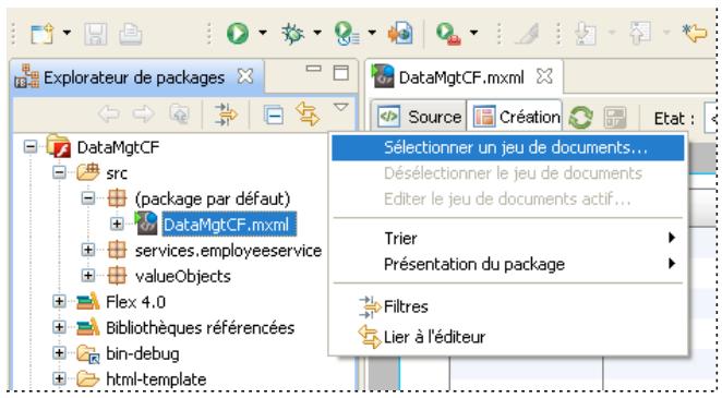 ADOBE FLASH BUILDER 4.5 - Creation d'un jeu de documents - 1