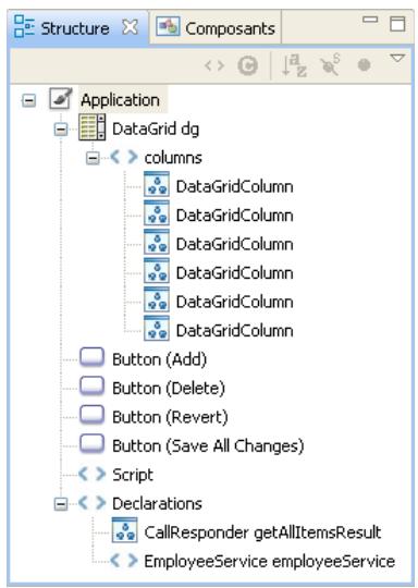 ADOBE FLASH BUILDER 4.5 - Inspection de la structure de votre MXML - 1
