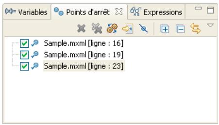 ADOBE FLASH BUILDER 4.5 - Vue Points d'arrêt - 1