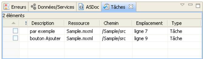 ADOBE FLASH BUILDER 4.5 - Ajout de tâches - 1
