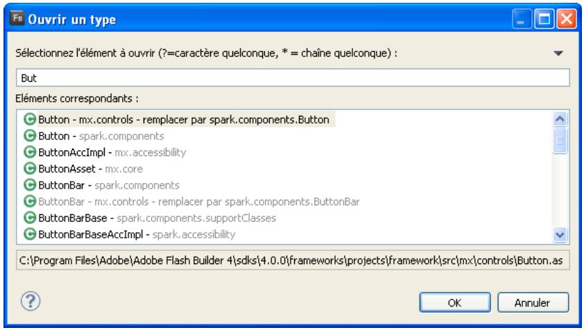 ADOBE FLASH BUILDER 4.5 - Navigation et affichage des classes - 1
