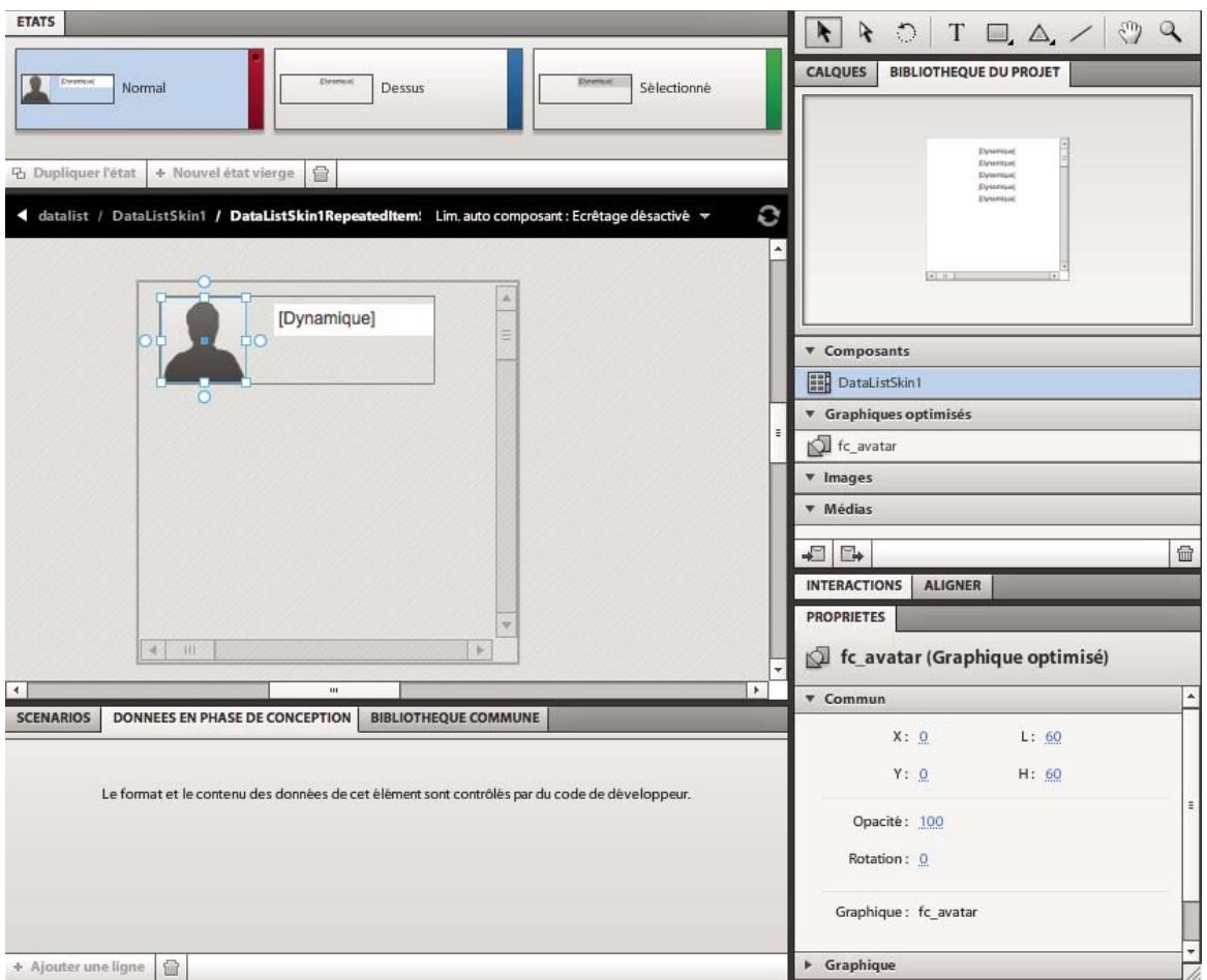 ADOBE FLASH CATALYST CS5.5 - Présentation des listes de données - 2