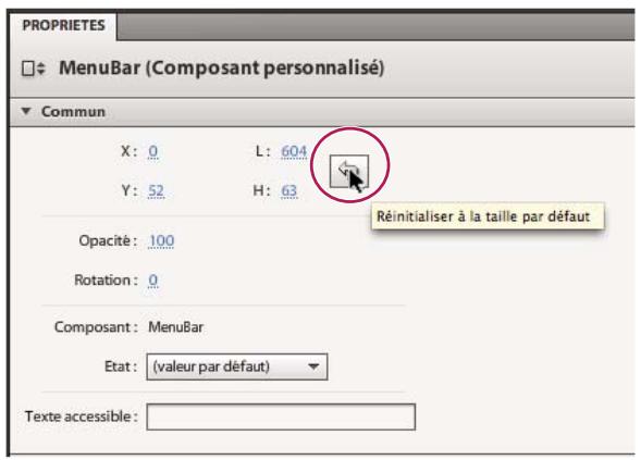 ADOBE FLASH CATALYST CS5.5 - Redimensionnement des définitions de composants - 1
