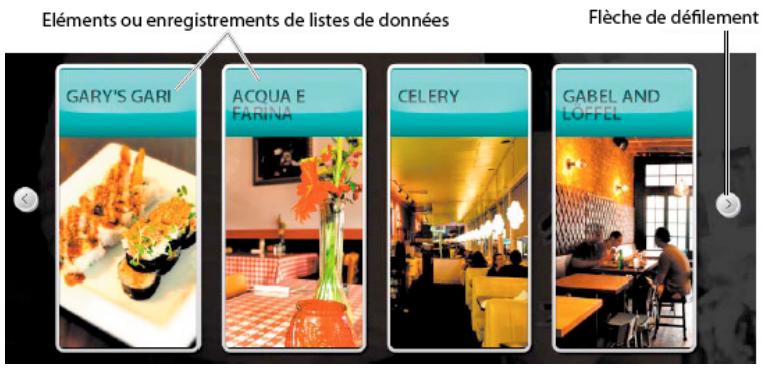 ADOBE FLASH CATALYST CS5.5 - Chapitre 17 : Listes de données et panneaux de défilement - 3