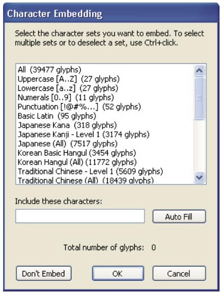 ADOBE FLASH LITE 1 - Intégration des polices vectorielles dans les fichiers SWF - 1