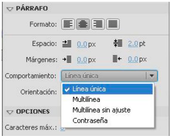 ADOBE FLASH LITE 1 - Types de champs texte de saisie - 1