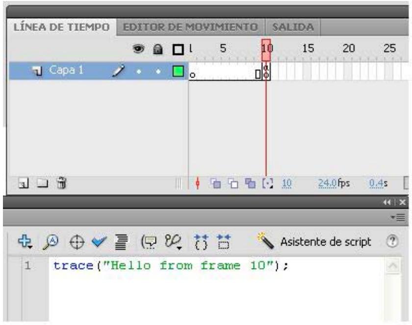ADOBE FLASH LITE 1 - Pour appeler du code ActionScript sur une autre image : - 1