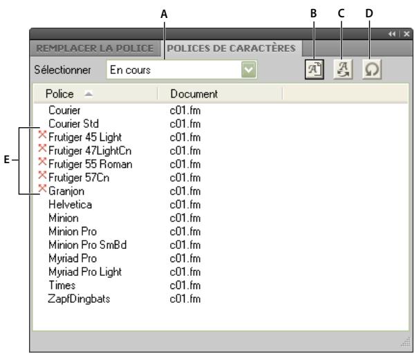 ADOBE FRAMEMAKER 9 - Remplacement des polices à l'aide du conteneur Polices - 1