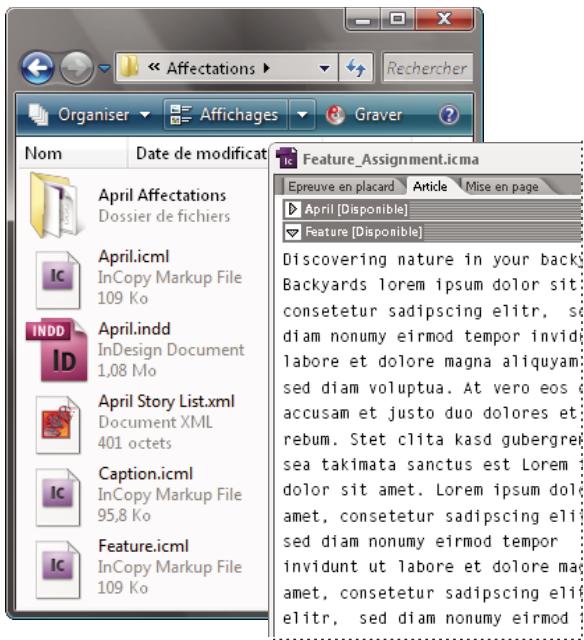 ADOBE INCOPY CS4 - Ouverture de fichiers d'affectation créés dans InDesign - 2