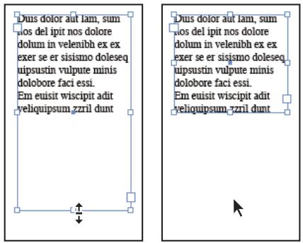 ADOBE INDESIGN CS4 - Pour redimensionner un bloc de texte - 1